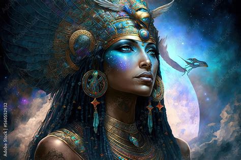 egyptian mythology s goddess of love hathor the sky goddess hathor generative ai ilustración