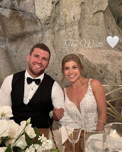 steelers t j watt marries dani rhodes in mexico wedding