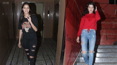 Spotted Ananya Panday And Shanaya Kapoor Enjoy Movie Night Together