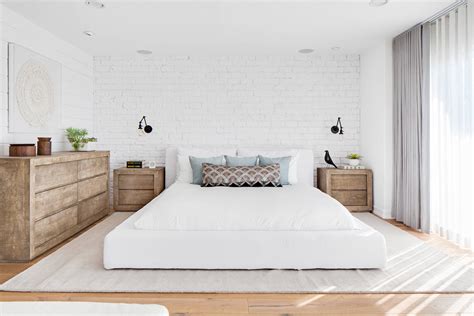 Modern White Brick Wall Bedroom Ideas