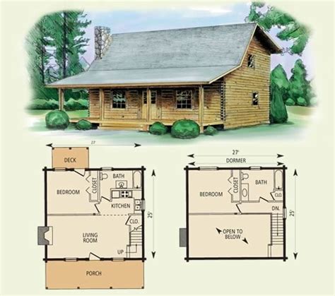 2 Bedroom Cabin With Loft Floor Plans Search Our Cozy Cabin Section