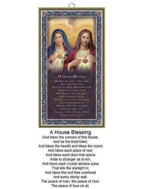 Gold Foiled Wood Prayer Plaque A House Blessing Crafted In Italy