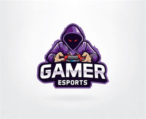 Gamer Purple Logo Vector Premium Download