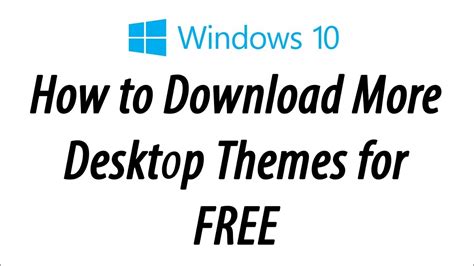 Windows 10 - How to Download More Desktop Themes for FREE - YouTube