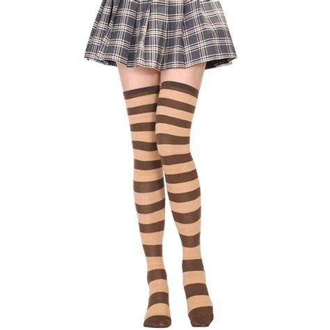 Wide Stripe Sockings Colorful Cosplay Costumes Thigh Highs Stocking Funny Halloween Party Tube