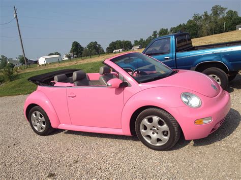 Pink Convertible Volkswagen Beetle Mine Volkswagonclassiccars Pink