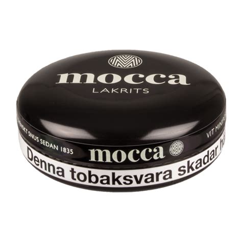Snus, the swedish word for snuff, is an oral tobacco product that comes loose or in small pouches. Mocca Lakrits Vit Mini Portion Snus