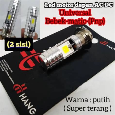 Lampu LED Utama Depan 2Led Motor Bebek ACDC Dan Matic Soket H6 Led 2