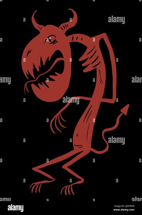 Weird Cartoon Creature Illustration Stock Photo Alamy