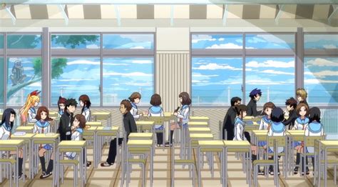 Anime Classroom Window Background