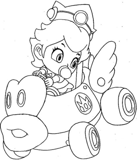 25 best princess peach coloring pages for your little girl. mario kart princess peach Colouring Pages | Mario coloring ...