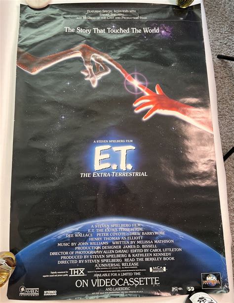 Et Extra Terrestrial Poster Original 1982 Made In The Usa Steven