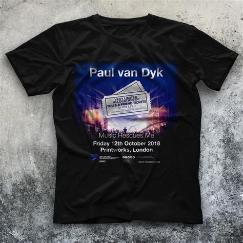 Paul Van Dyk Black Unisex T Shirt Gömlek