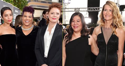Laura Dern And Zoe Kravitz Joined By Womens Rights Activists At Golden