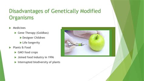 Disadvantages Of Genetically Modified Organisms