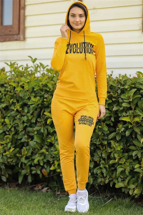 Buy Womens Hooded Yellow Sweat Suit Only At