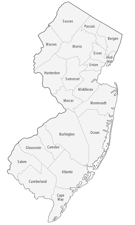 New Jersey County Map Gis Geography