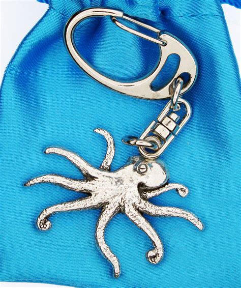 Octopus Pewter Keyring Pageant Pewter