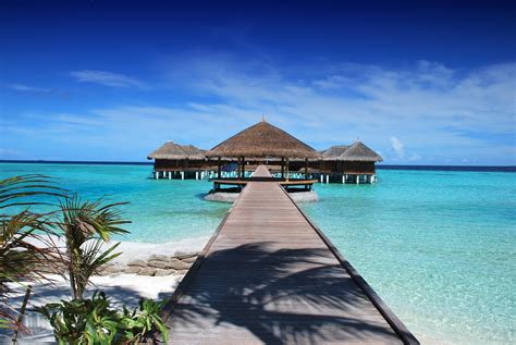 Free Beach Huts In The Maldives Image