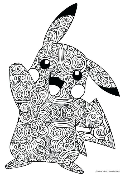 Pokemon Coloring Pages For Adults At Free Printable