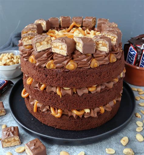 Chocolate Snickers Cake The Baking Explorer