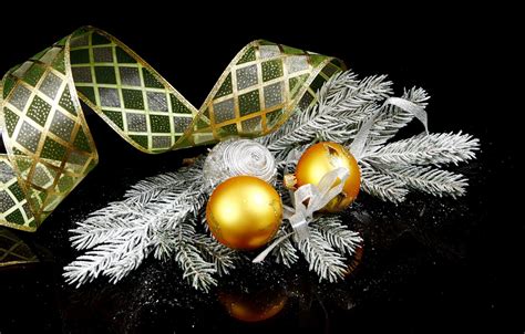 Обои шарики украшения праздник Новый Год Рождество Christmas New