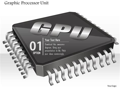 0814 Icon Of Graphic Processor Unit Chip Microprocessor Cpu Motherboard