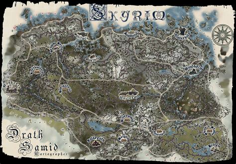 Drath Samids Map Of Skyrim By Samofsuthsax On Deviantart