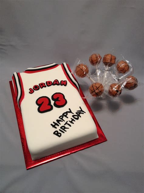 Basketball Jersey With Basketball Cake Pops