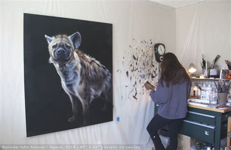 In The Studio With Hyena ©aimée Rolin Hoover 2014 45in X 52in