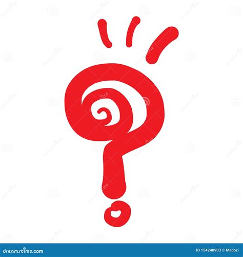 Hand Draw Question Mark Stock Vector Illustration Of Punctuation