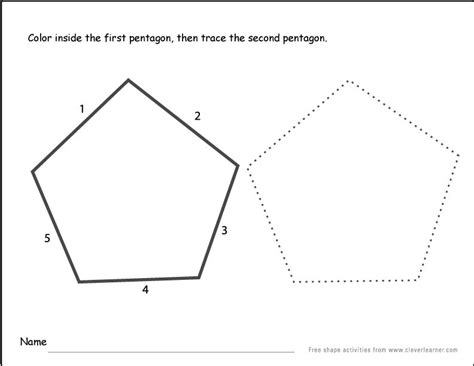 Pentagons And Hexagons Worksheet