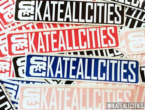 Free Skate All Cities Spelled Out Sticker Pack