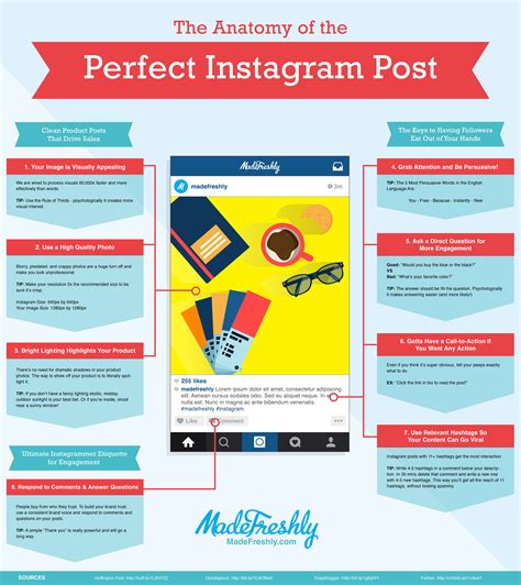8 Tips For Creating The Perfect Instagram Post Infographic Social