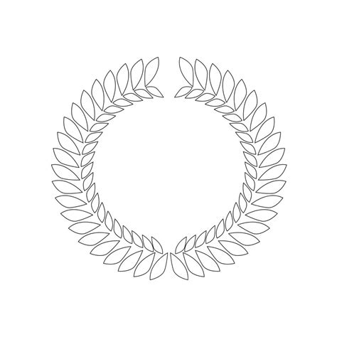 Premium Vector Simple Laurel Wreath In Line Style