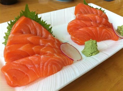 Salmon Sashimi By Njomany On Deviantart Salmon Sashimi Raw Food