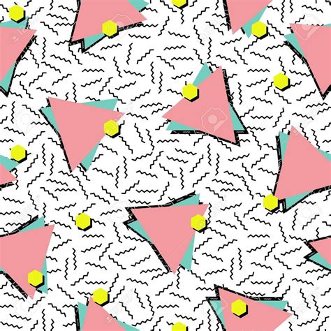 Retro Vintage 80s Fashion Style Seamless Pattern Illustration