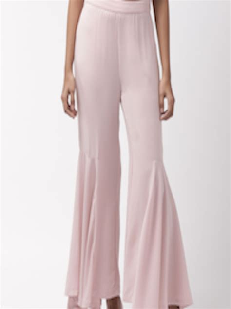 Buy Madame Women Pink Solid Bootcut Trousers Trousers For Women 11293010 Myntra