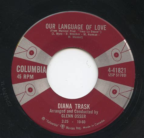 Diana Trask Our Language Of Love Im So Lonesome I Could Cry 1960
