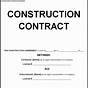Simple Construction Contract Template Pdf