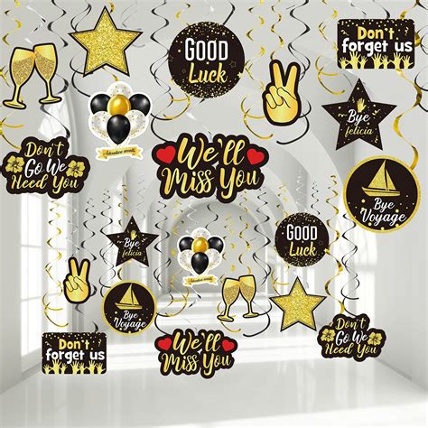 Buy 30 Pieces Farewell Party Decorations Glitter We Will Miss You Sign