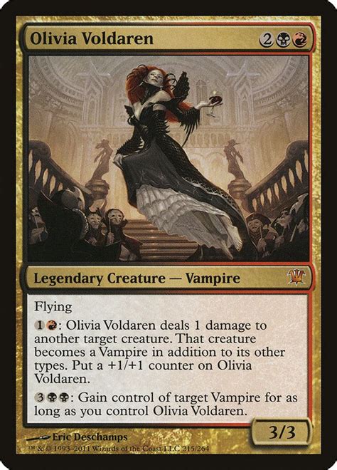 Olivia Voldaren Isd Mtg Vampire Black Vampire Mtg Decks Mtg
