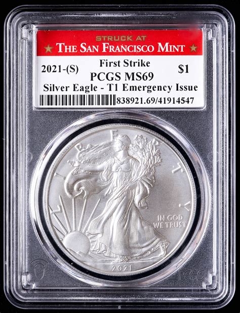 2021 S American Silver Eagle 1 One Dollar Coin Type 1 Emergency