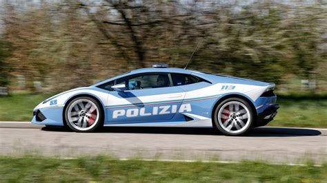 Скачать обои Lamborghini Huracan Lp 610 4 Polizia 2015 автомобили