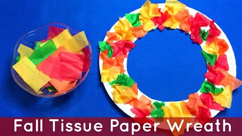 Fall Tissue Paper Wreath Preschool And Kindergarten Art