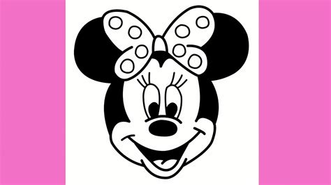 How To Draw Minnie Mouse Face Easy Step By Step How To Draw Minnie