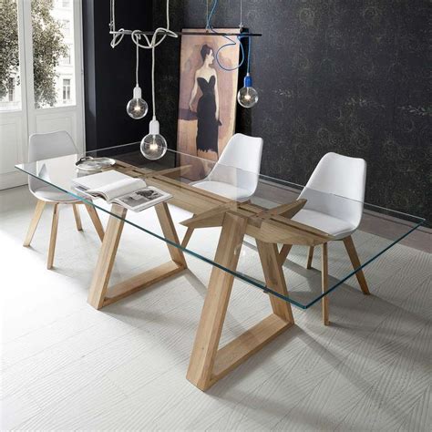 Maison organique en seine et marne. Table design en verre trempé et bois massif - Tokyo | 4 ...