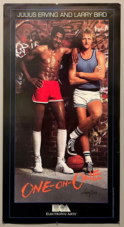 Julius Erving And Larry Bird One On One Poster Poster Museum