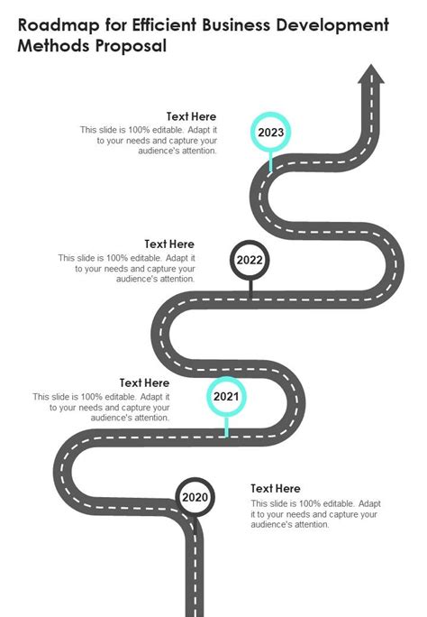 Roadmap For Efficient Business Development Methods Proposal One Pager Sample Example Document