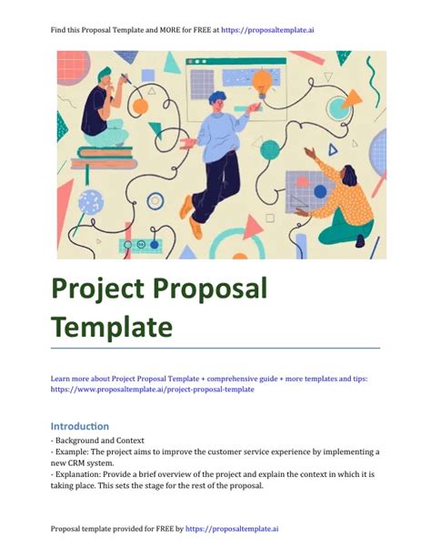 Project Proposal Template A Comprehensive Guide Free Template